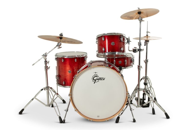Gretsch - Catalina Club 4-piece Shell Pack with Snare, Gloss Crimson Burst #CC2-R444C-GCB