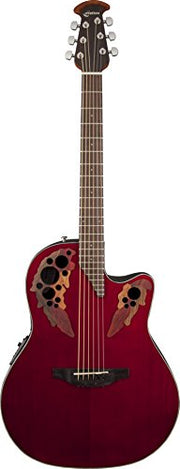 Ovation - Celebrity Elite Mid-Depth Cutaway, Ruby Red #CE44-RR