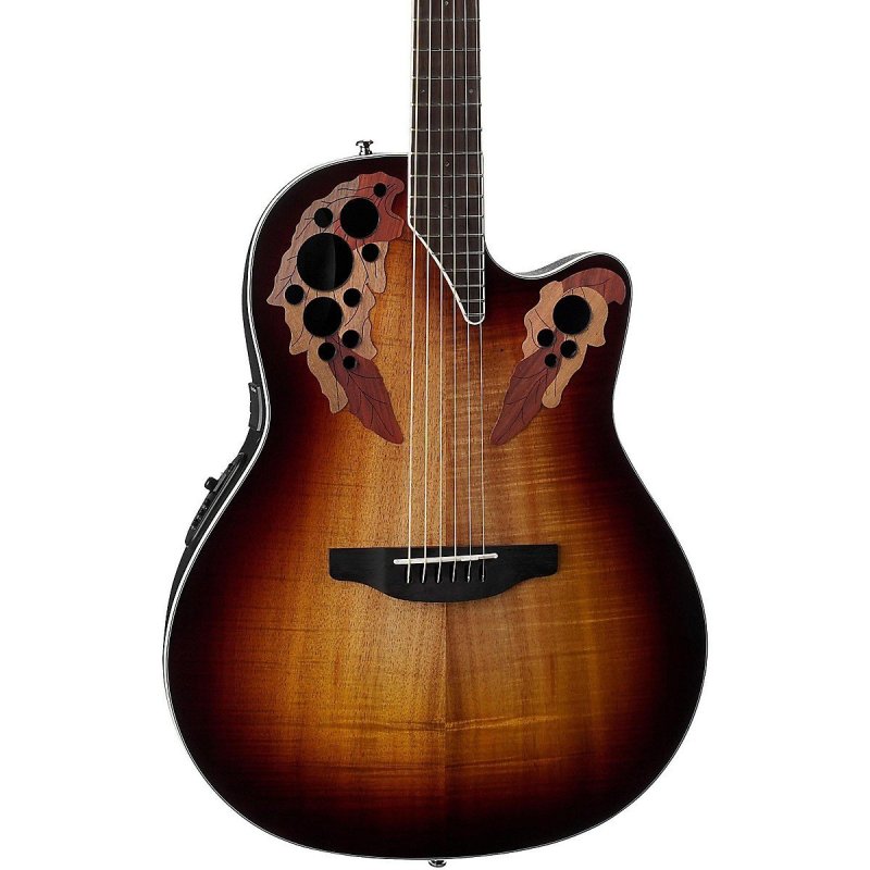 Ovation - Celebrity Elite Plus Super Shallow Acoustic-Electric Guitar, Koa Burst #CE48P-KOAB