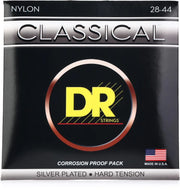 DR - Classical Guitar Strings, Nylon Silver-plated, Hard Tension (.028-.044) #CN-H
