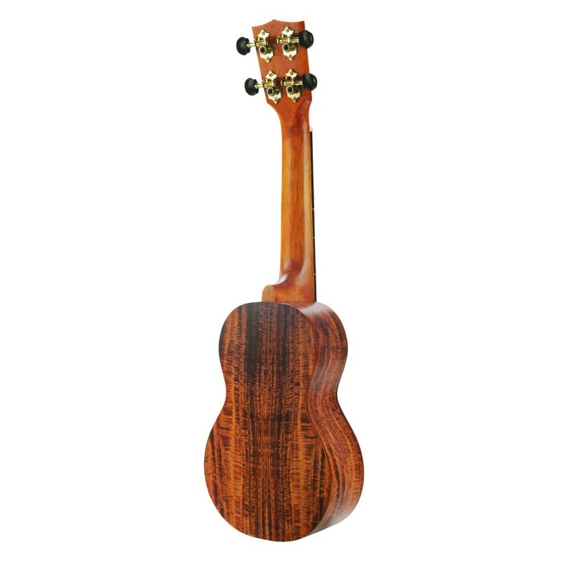 Mahalo - Artist Elite Soprano Ukulele - Photo Flame Koa #MA1KA