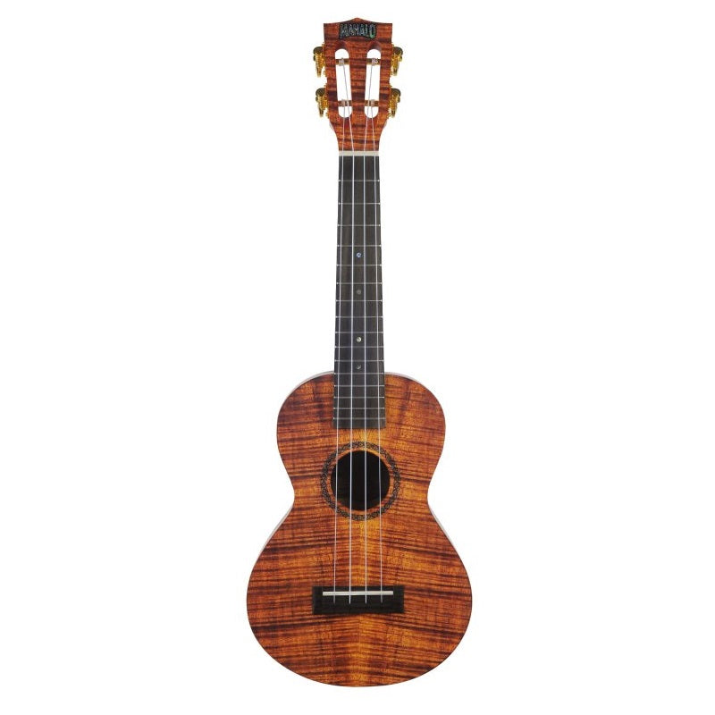 Mahalo - Artist Elite Soprano Ukulele - Photo Flame Koa #MA1KA