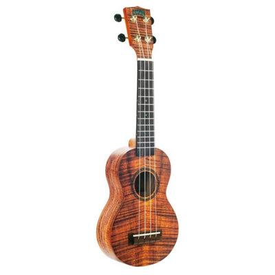 Mahalo - Artist Elite Soprano Ukulele - Photo Flame Koa #MA1KA