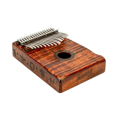 Mahalo - 17-Key Kalimba - Photo Flame Koa #MKA17KA