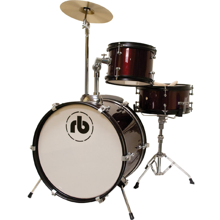 RB Percussion - 3 Pieces Junior Drum Metallic Wine Red - RB-JR3-MWR