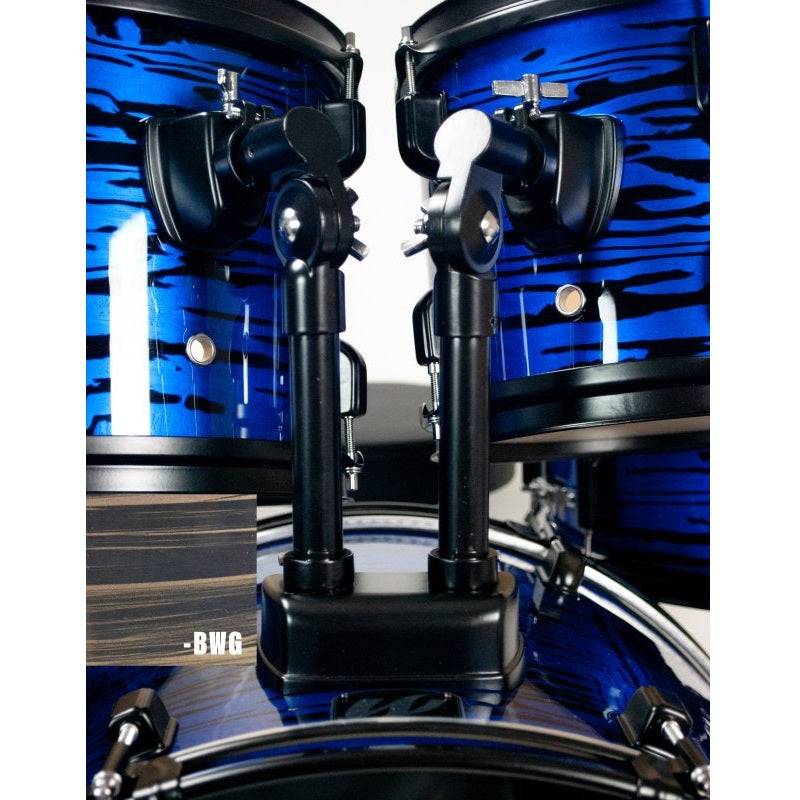 Westbury - 5-Piece Stage Drumset 400 Series with 22" Bass Drum & Throne - Black Woodgrain #W475TC-BWG