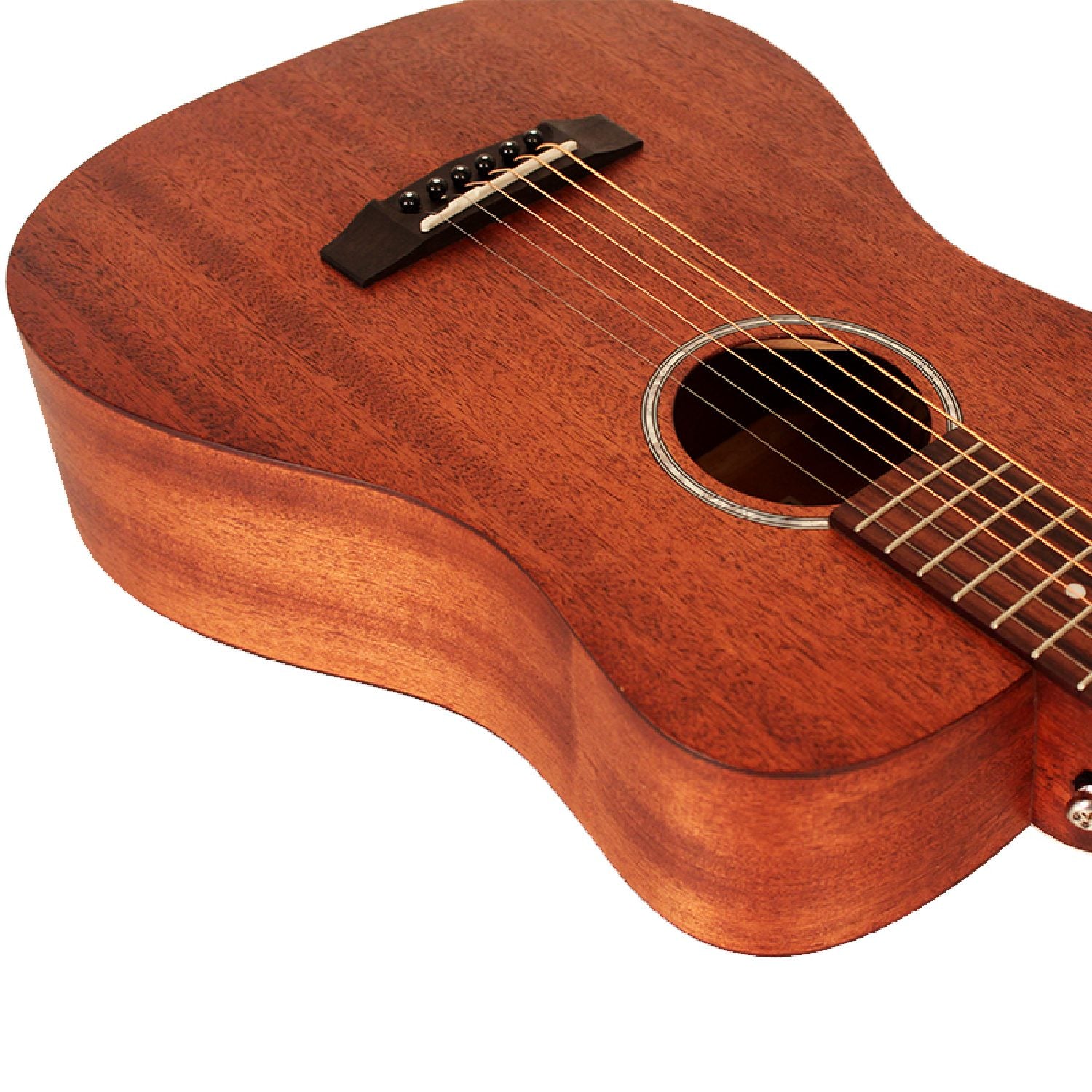 Cort Ad Mini M All Mahogany Acoustic Guitar body angle
