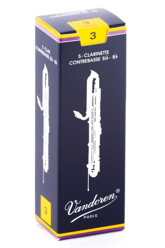 Vandoren - Contrabass Clarinet Traditional Reeds Strength 3; Box of 5 #CR153