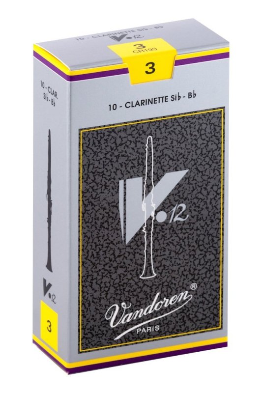 Vandoren - Bb Clarinet V.12 Reeds Strength 3; Box of 10 #CR193