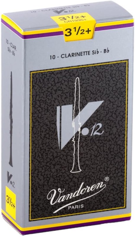 Vandoren - Bb Clarinet V.12 Reeds Strength 3.5+; Box of 10 #CR1935+