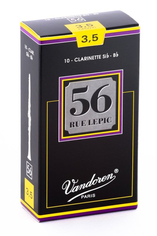 Vandoren - Bb Clarinet 56 Rue Lepic Reeds Strength 3.5; Box of 10 #CR5035