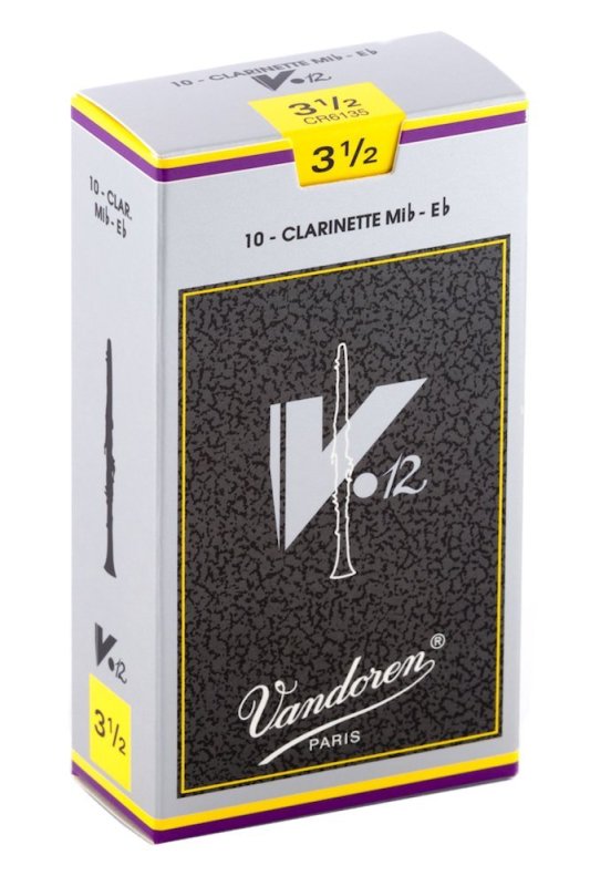 Vandoren - Eb Clarinet V.12 Reeds Strength 3.5; Box of 10 #CR6135