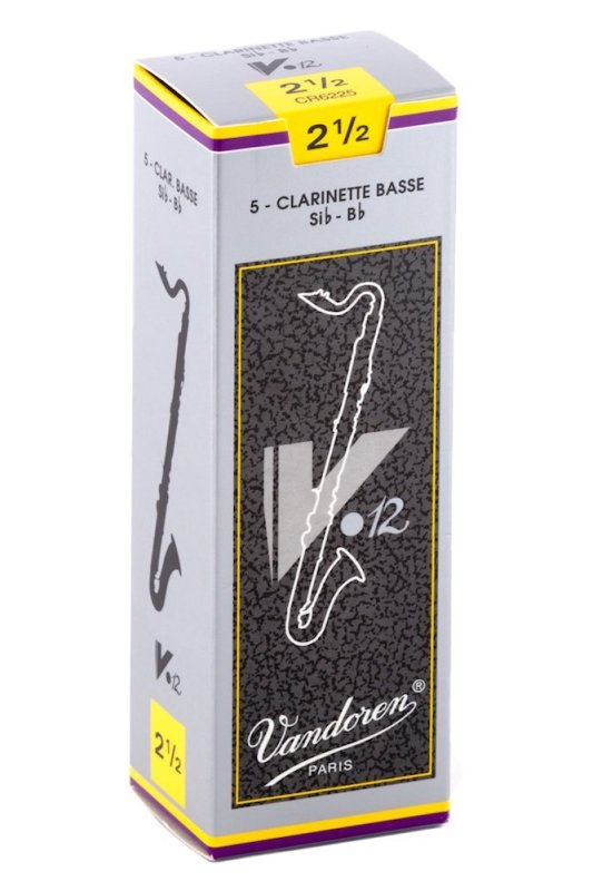 Vandoren - Bass Clarinet V.12 Reeds Strength 2.5; Box of 5 #CR6225