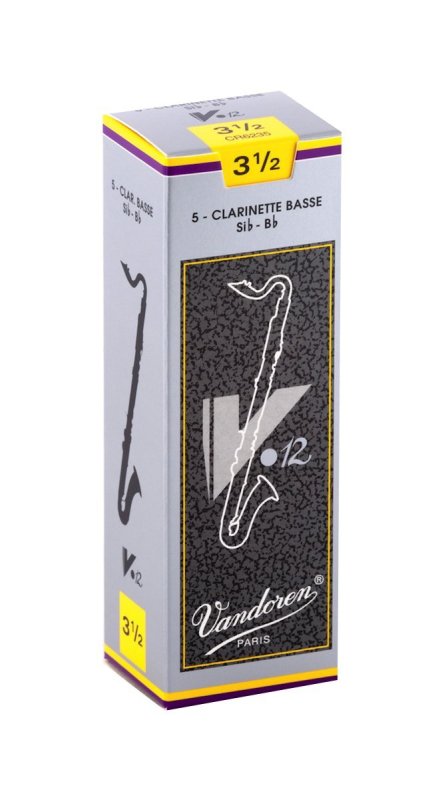 Vandoren - Bass Clarinet V 12 Reeds Strength No. 3.5, Box of 5 #CR6235
