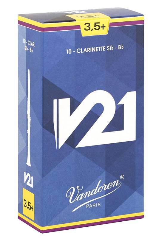 Vandoren - Bb Clarinet V21 Reeds Strength 3.5+; Box of 10 #CR8035+