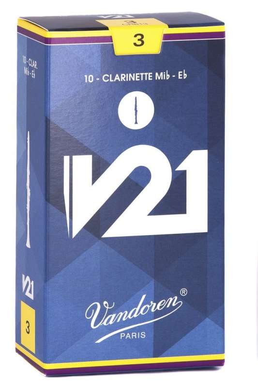 Vandoren - Strength 3 V21 Eb Clarinet Reeds, Set of 10 Pieces #CR813