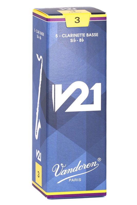Vandoren - Bass Clarinet V21 Reeds Strength 3, Box of 5 #CR823