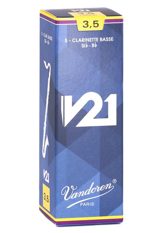 Vandoren - Bass Clarinet V21 Reeds Strength 3.5, Box of 5 #CR8235