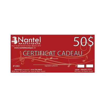 50.00 $ Gift Certificate