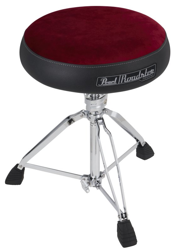Pearl - Roadster Cloth Seat Top Drum Throne, Red #D-1500RST