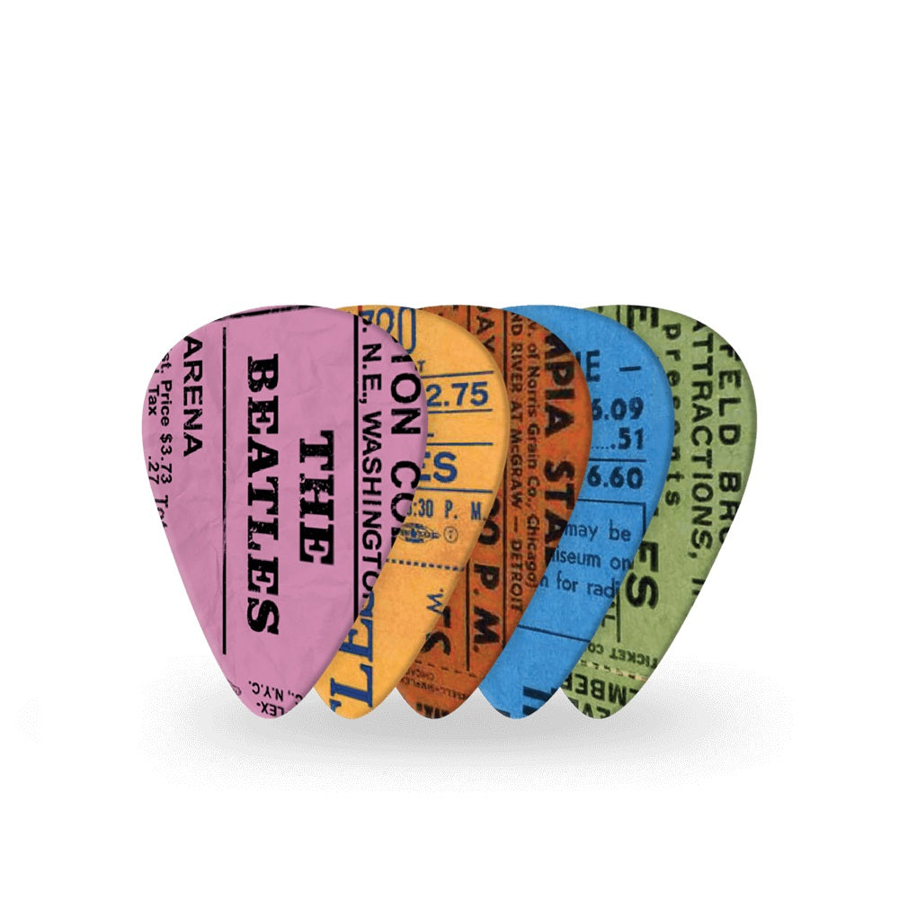 D'Addario - 10-Pack Medium Gauge The Beatles 1964 Tour Ticket Stub Guitar Picks #1CWH4-10B11