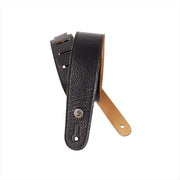 D'Addario - Slim Garment Leather Guitar Strap - Black - 20GL00