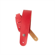 D'Addario - Slim Garment Leather Guitar Strap - Red - 20GL02