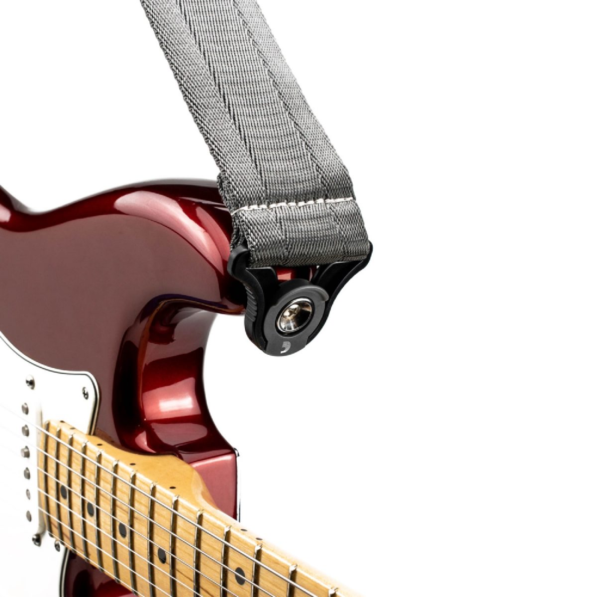 D’Addario - 50BAL09 - Auto Lock Guitar Strap - Metal Grey Locked