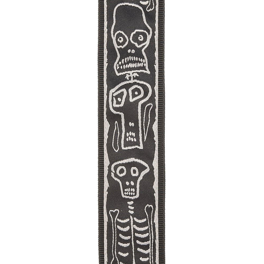 D'Addario - Joe Satriani Woven Guitar Strap - Skull N Bones #50JS01