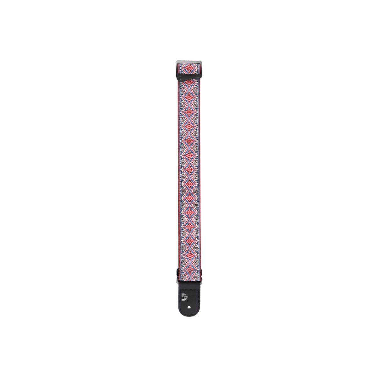 D'Addario - Eco-Comfort Guitar Strap - Persian Woven - White - 50RW07 Tip