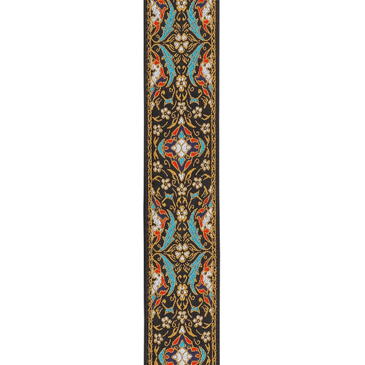 D'Addario - Eco-Comfort Guitar Strap - Persian Woven - Black - 50RW10 Texture