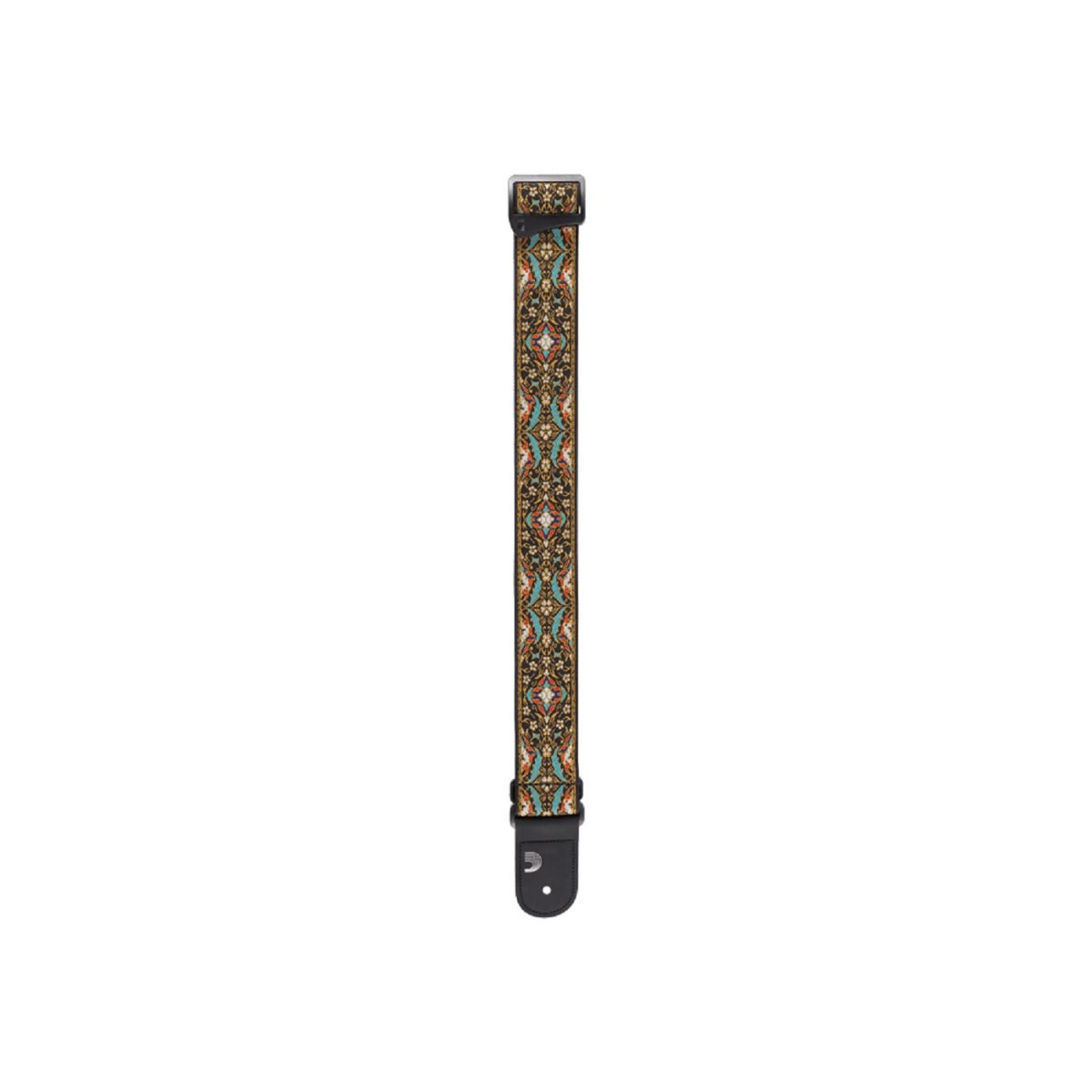 D'Addario - Eco-Comfort Guitar Strap - Persian Woven - Black - 50RW10 Tip