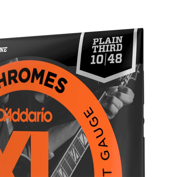 D'Addario - 10-48 Plain Third Flatwound Chromes - Extra Light #ECG23PL — 3