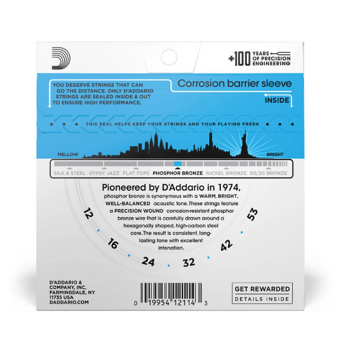 D’Addario EJ16 back
