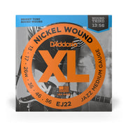 D'Addario - 13-56 Electric Wound 3rd Nickel Wound - Jazz Medium EJ22