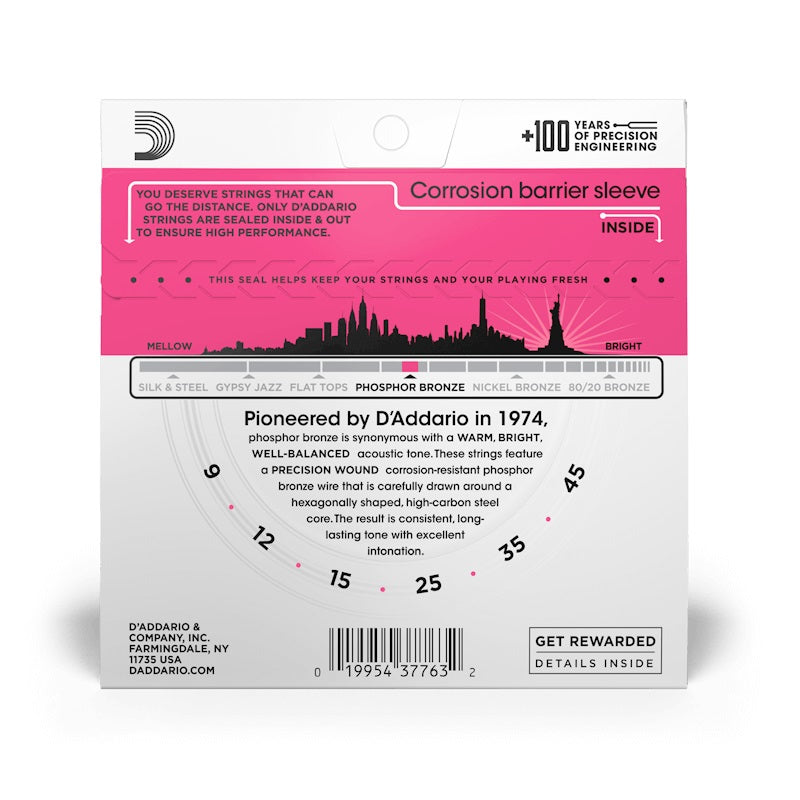 D'Addario - 9-45 Phosphor Bronze - Super Light EJ23