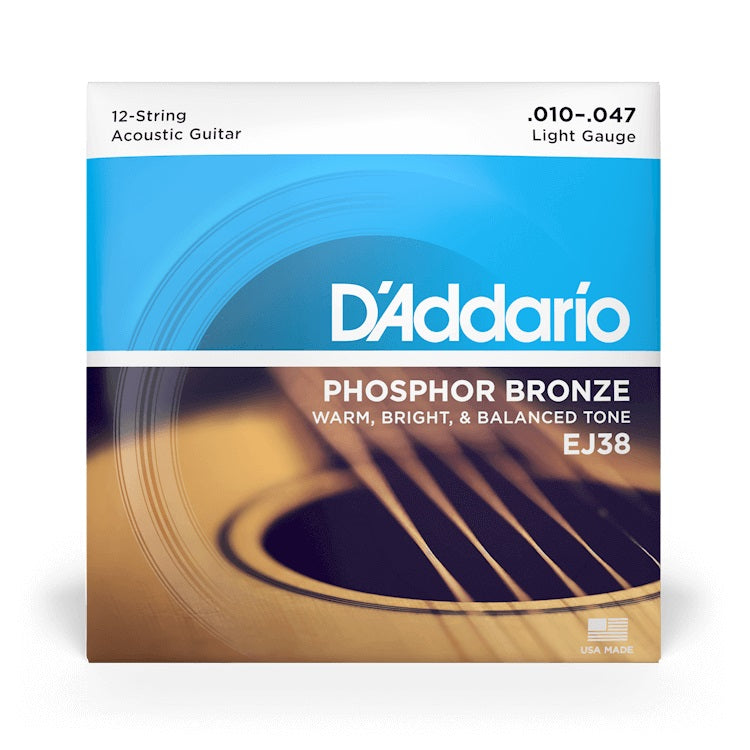 D'Addario - 12-String 10-47 Phosphor Bronze - Light EJ38