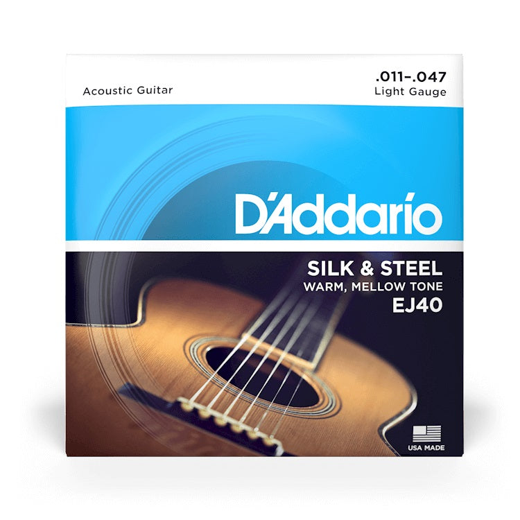 D'Addario - 11-47 Silk & Steel - Light EJ40