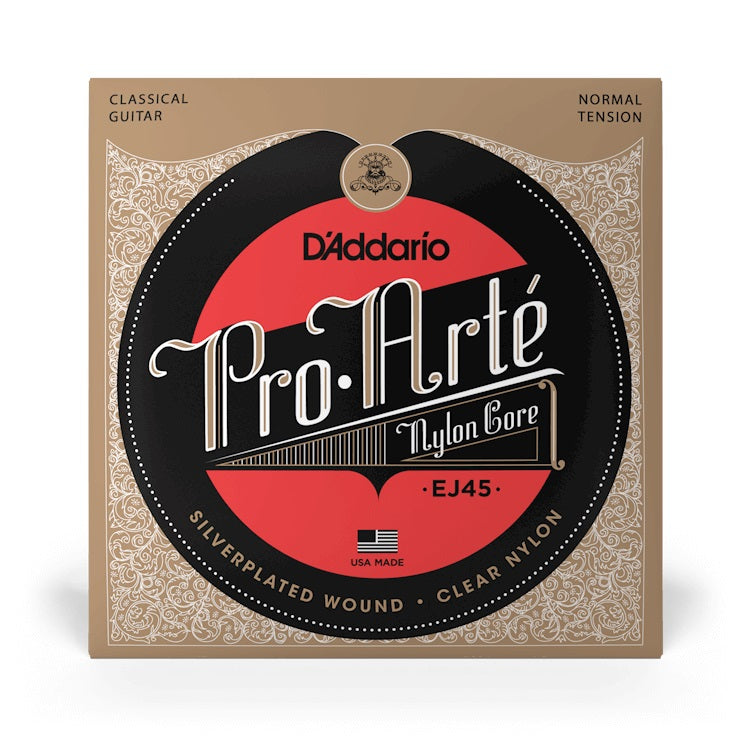 D’Addario – Normal Tension Nylon Core Classical Guitar Strings – EJ45