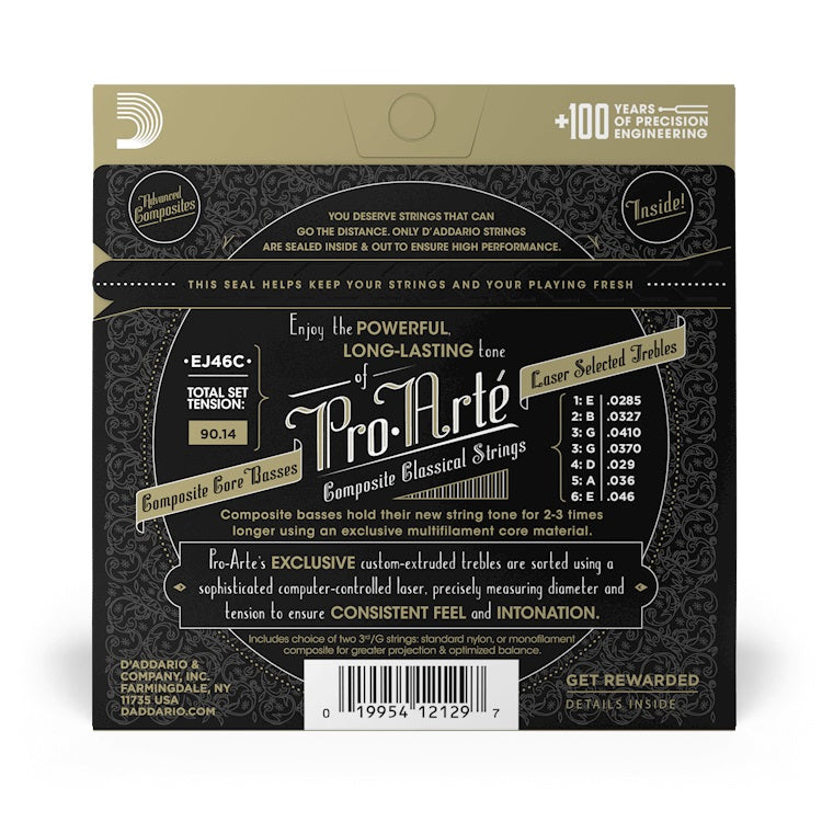 D'Addario - Hard Tension Composite Core Classical Guitar Strings #EJ46C