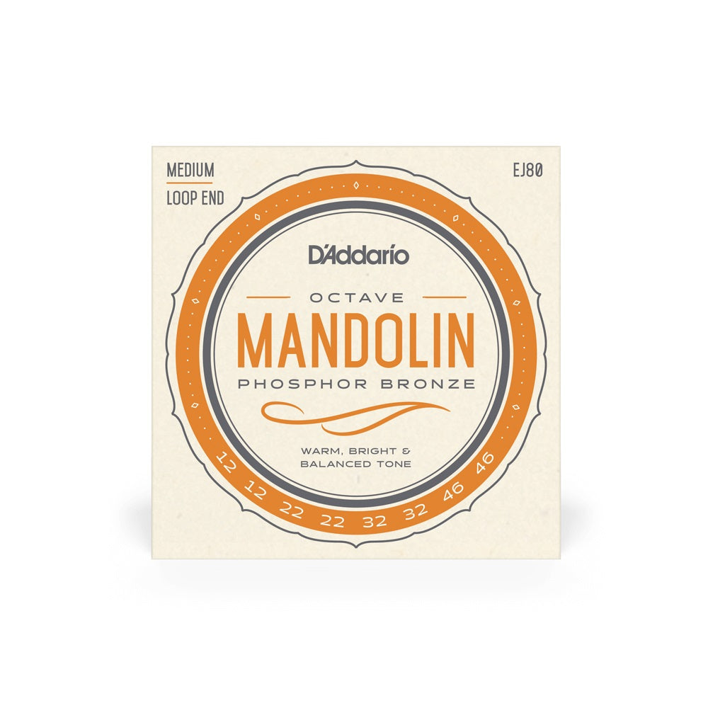 D'Addario - 12-46 Octave Mandolin Loop End Phosphore Bronze - Medium #EJ80