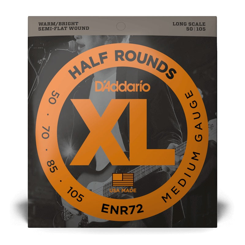 D'Addario - 50-105 Half Rounds Long Scale Bass - Medium ENR72
