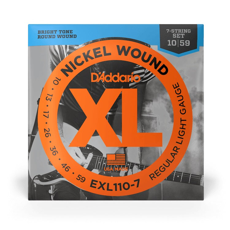 D'Addario - 7-String 10-59 Electric Nickel Wound - Regular Light EXL110-7