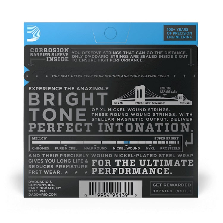 D'Addario - 11-52 Electric Nickel Wound - Medium/Heavy EXL116
