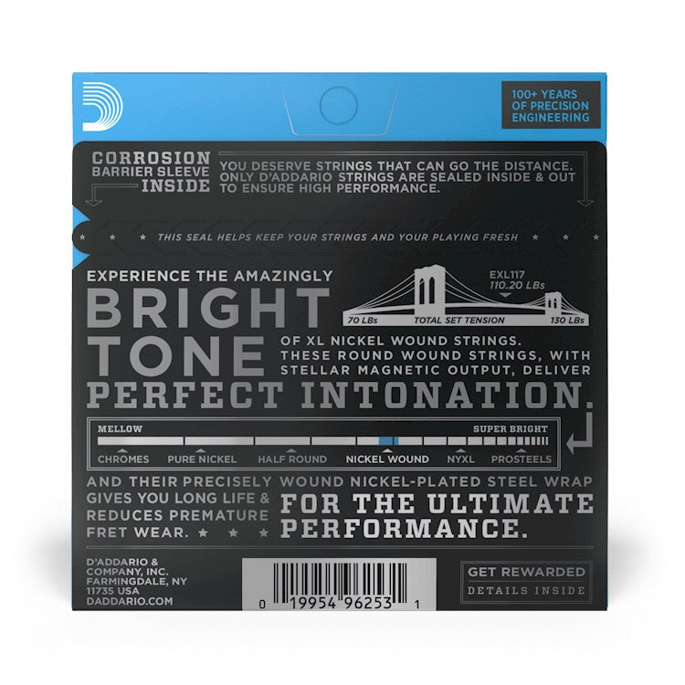 D'Addario - 11-56 Electric Nickel Wound - Medium/Extra Heavy EXL117
