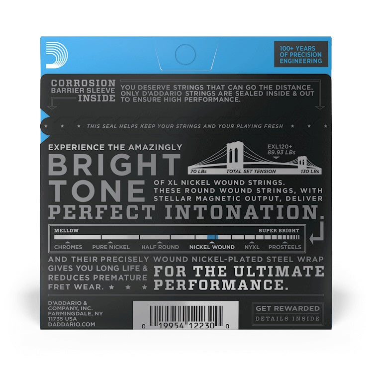 D'Addario - 9.5-44 Electric Nickel Wound - Super Light Plus EXL120+