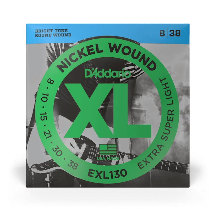 D'Addario - 08-38 Electric Nickel Wound - Extra Super Light EXL130