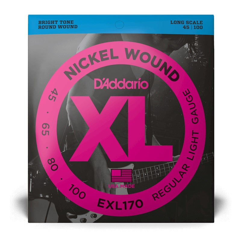 D'Addario - 45-100 Long Scale Bass Strings - Regular Light EXL170