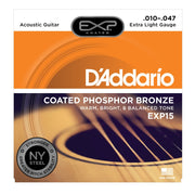 D'Addario - 10-47 Coated Phosphor Bronze - Extra Light EXP15
