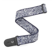 D'Addario - 2" Blue Paisley Woven Guitar Strap #P20W1419